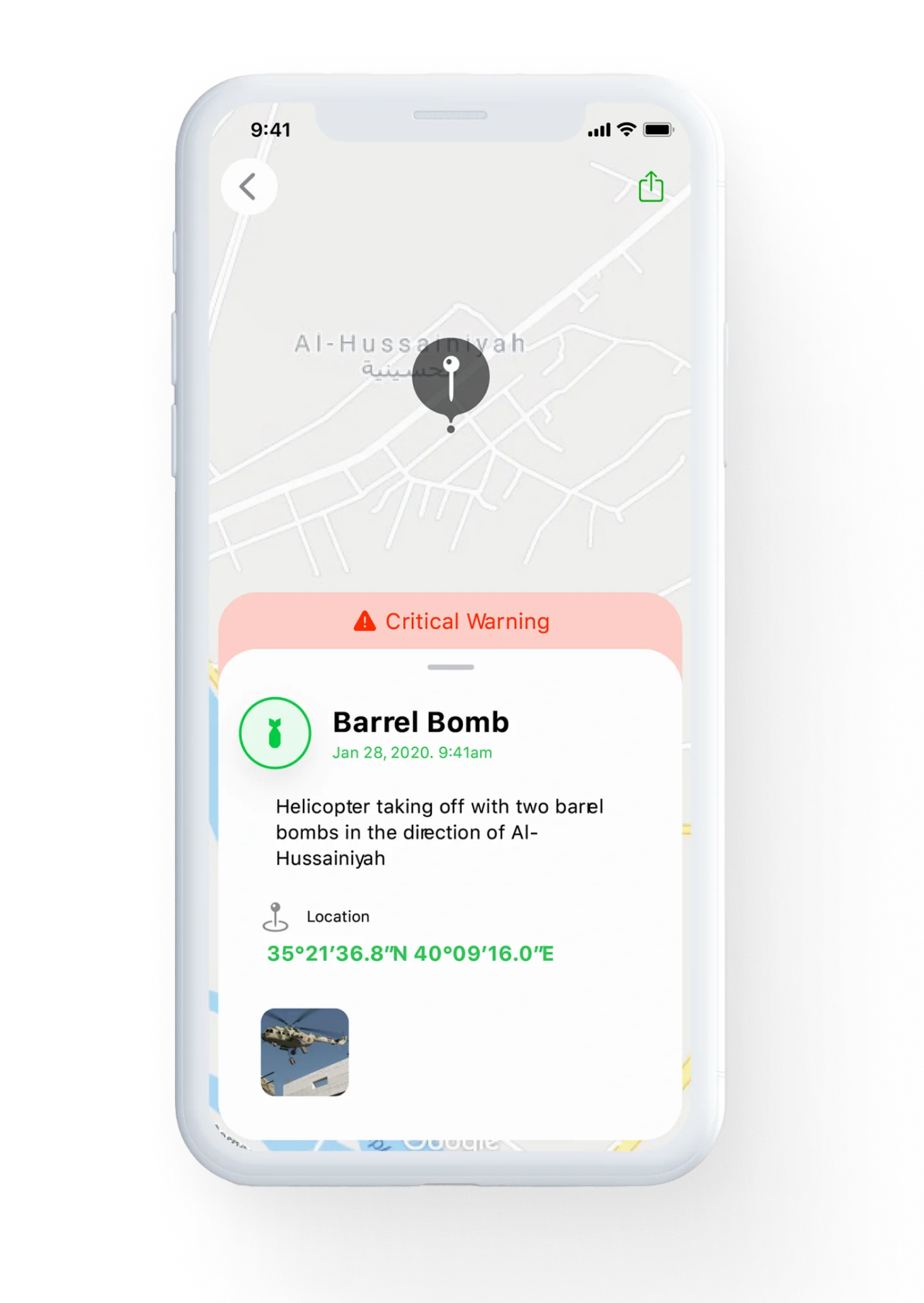 Syria Watch mobile app: native iOS and Android development for humanitarian conflict alerts